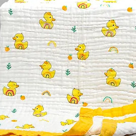 Yellow Duck – 6 Layers Muslin Blanket – 100% Organic Cotton