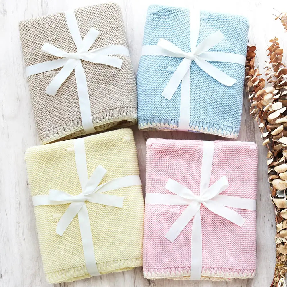 Brown – Premium Knitted Blanket – 100% Organic Cotton