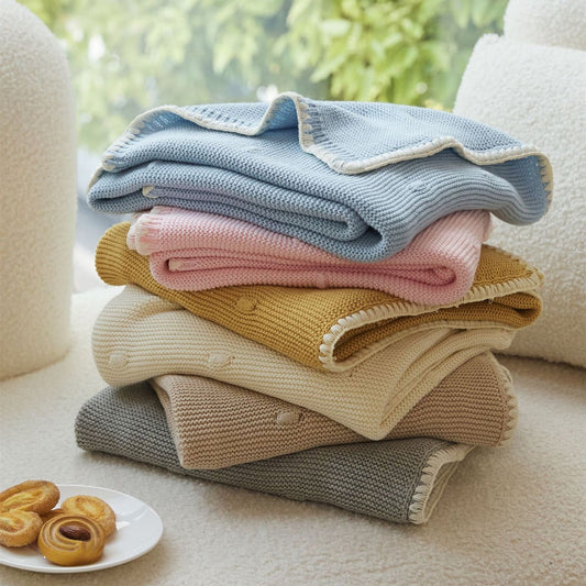 Honey Haven Premium Knitted Baby Blanket – Organic Cotton