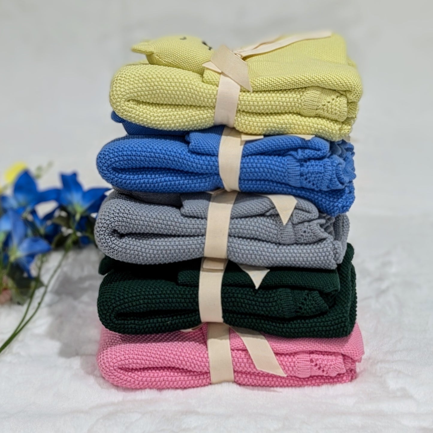 Apple Green Knitted Blanket & Security Comforter Set - Bubup by Bub2Kids