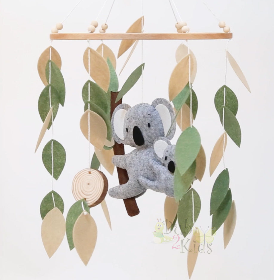Koala Cot Mobile with Wooden Arm (Handmade)