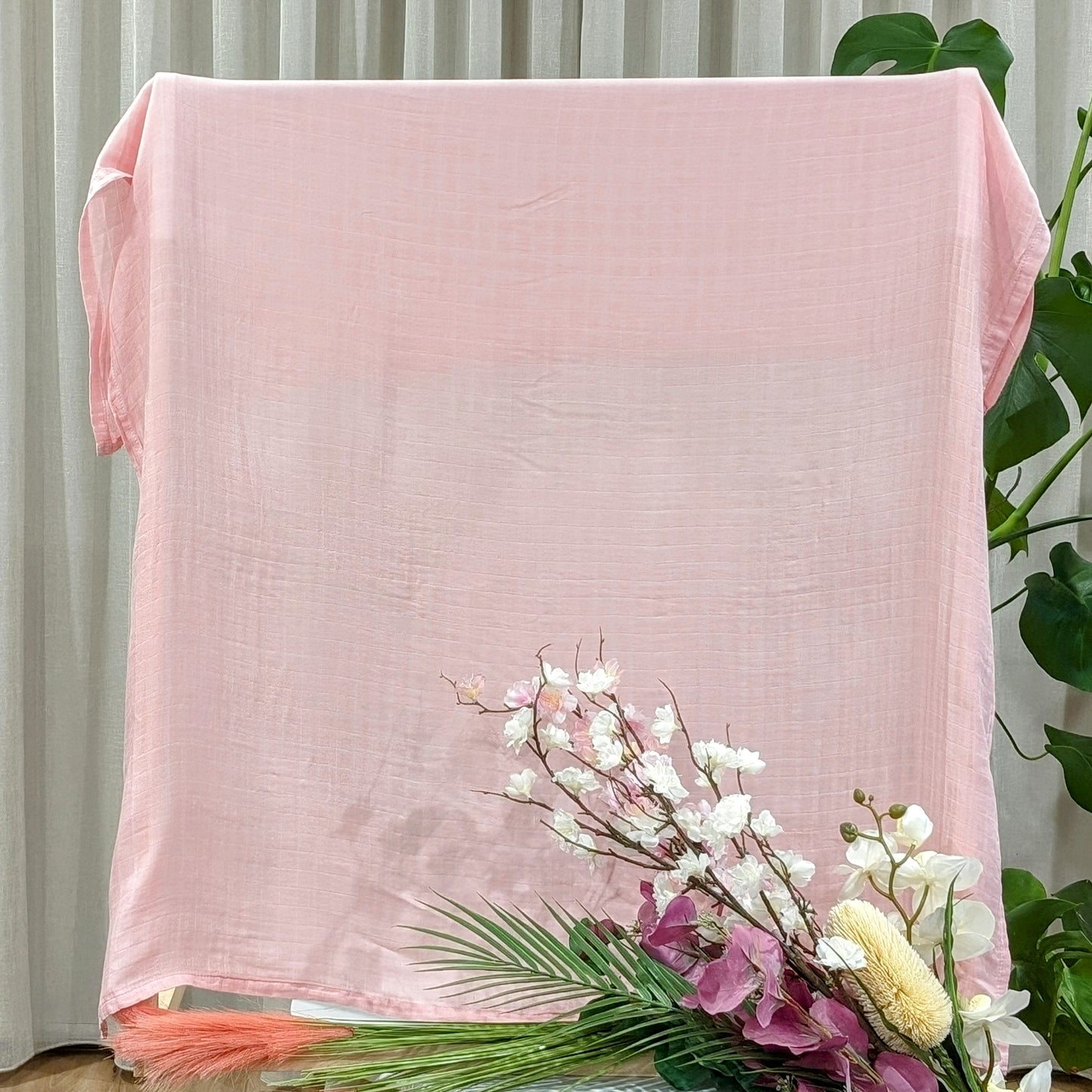 Pink – Muslin Wrap – Bamboo and Organic Cotton
