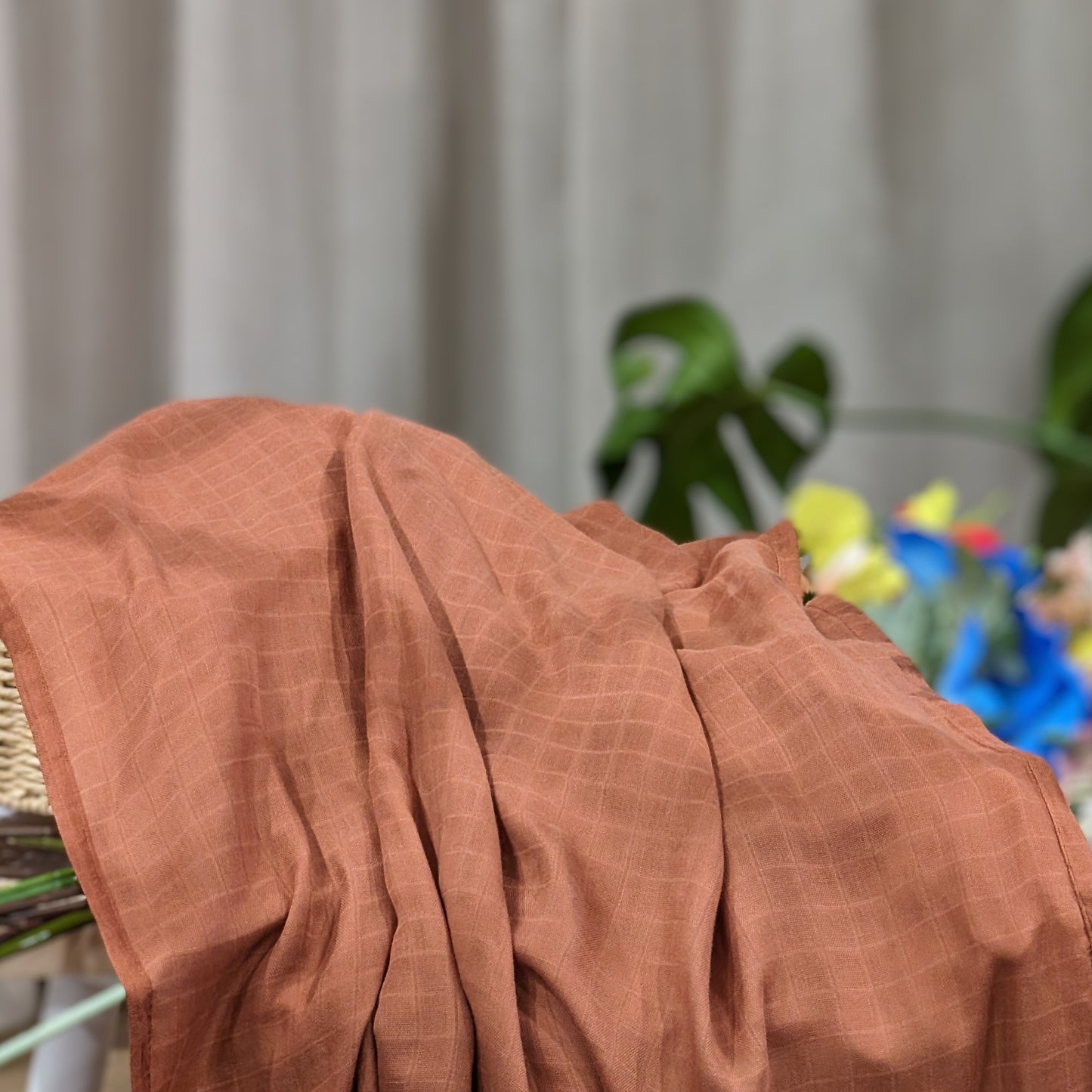 Brown – Muslin Wrap – Bamboo and Organic Cotton