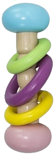 Wooden Rattle Set - 4 Pcs
