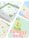 Avocado - Bundle Deal - Muslin Blanket, Swaddle Wrap & Burp Cloth