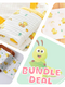 Yellow Duck - Bundle Deal - Muslin Blanket, Swaddle Wrap & Burp Cloth