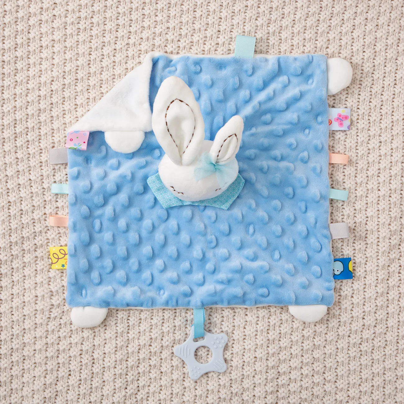 Premium Baby Security Comforter - Rabbit Blue