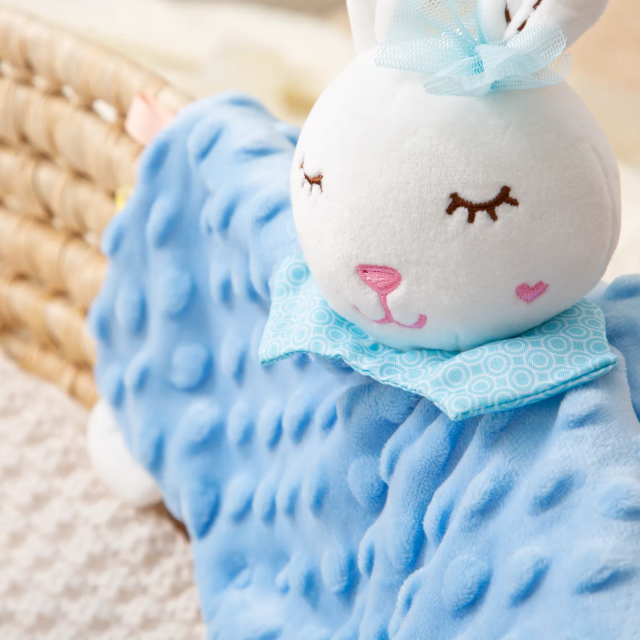 Premium Baby Security Comforter - Rabbit Blue