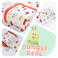 Vehicles - Bundle Deal - Muslin Blanket, Swaddle Wrap & Burp Cloth