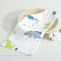 3 Pack – Dinosaur & Mountain – 6 Layers Muslin Burp Cloth – 100% Organic Cotton