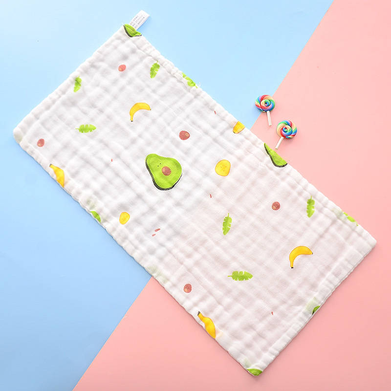 3 Pack – Avocado & Banana – 6 Layers Muslin Burp Cloth – 100% Organic Cotton