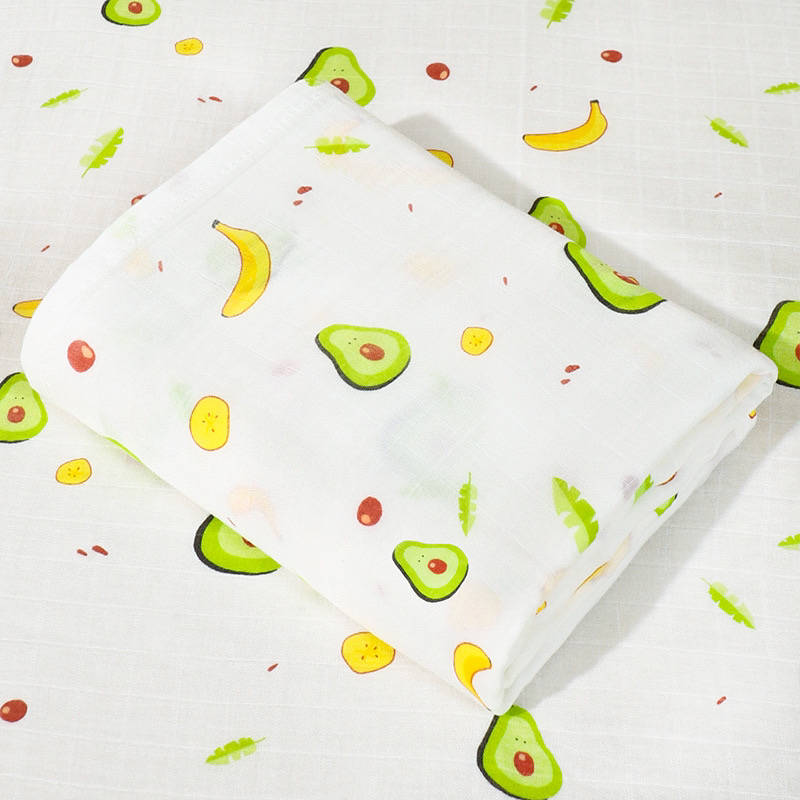 Avocado & Banana – Muslin Wrap – 100% Organic Cotton