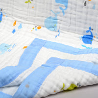 Ocean Friends – 6 Layers Muslin Blanket – 100% Organic Cotton