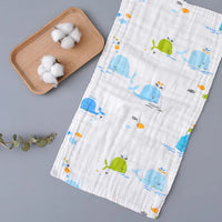 3 Pack – Ocean Friends – 6 Layers Muslin Burp Cloth – 100% Organic Cotton