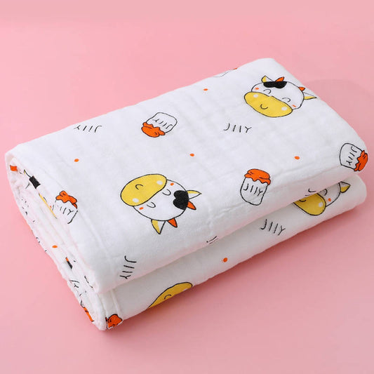 Cow & Milk Bottle – Muslin Wrap – 100% Organic Cotton