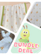 Deer, Oh Dear! - Bundle Deal - Muslin Blanket, Swaddle Wrap & Burp Cloth