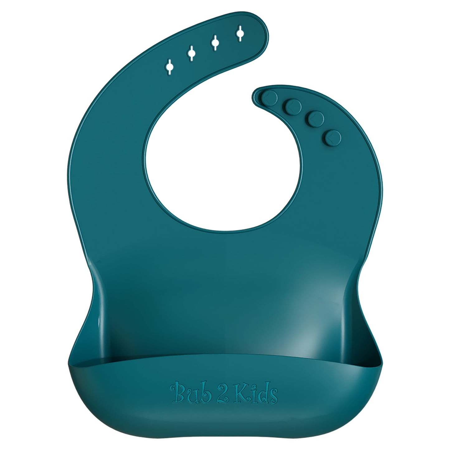 Silicone Bib with Food Catcher - Teal Appeal