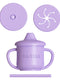 Silicone Sippy Cup, Snack Cup, and Straw Cup 3-in-1 Set - Purple Pop