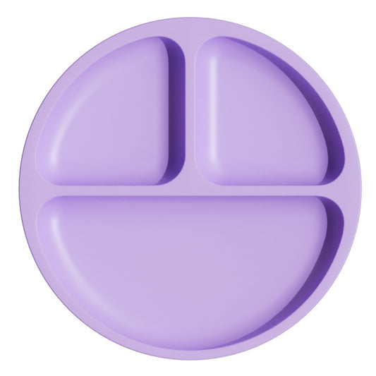 Silicone Suction Divided Plate - Purple Pop