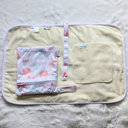 Elephant - Premium Nappy Change Mat Set