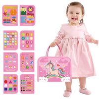 Felt Book Busy Board Montessori Book Toddler Early Learning Book - Unicorn