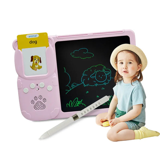 Talking Flash Cards & LCD Writing Tablet - 510 Words/ 255 Cards / 31 Themes - Pink