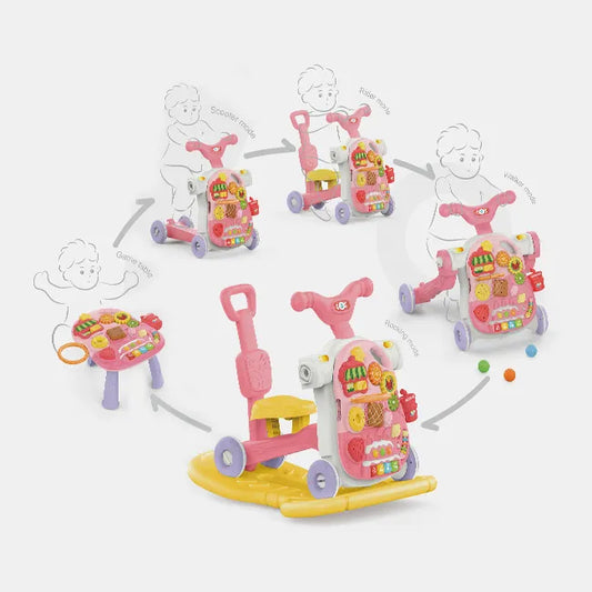 5-in-1 Multi-Function Activity Walker - Pink