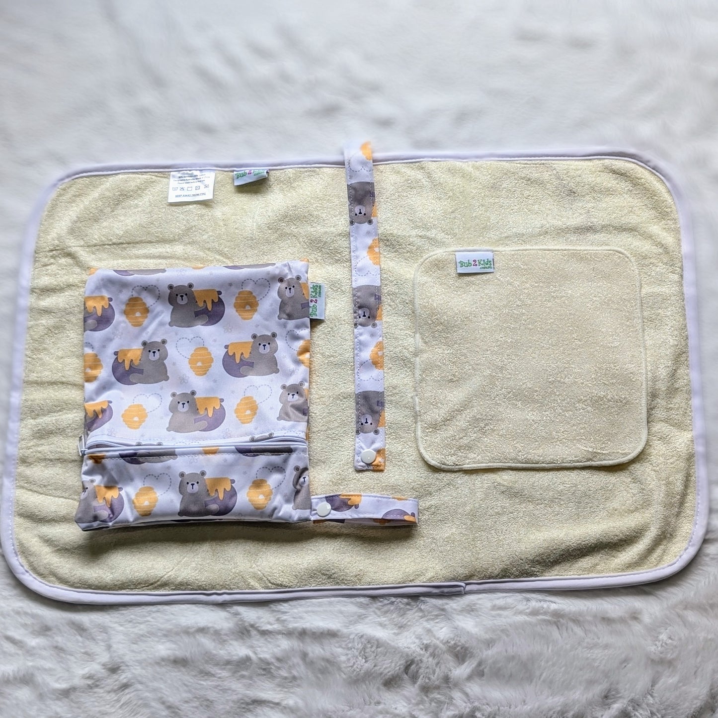 Honey Bear - Premium Nappy Change Mat Set