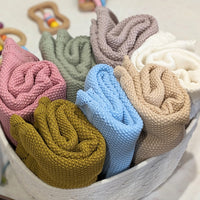 Lilac – Knitted Blanket – 100% Organic Cotton