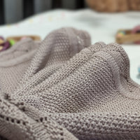 Lilac – Knitted Blanket – 100% Organic Cotton