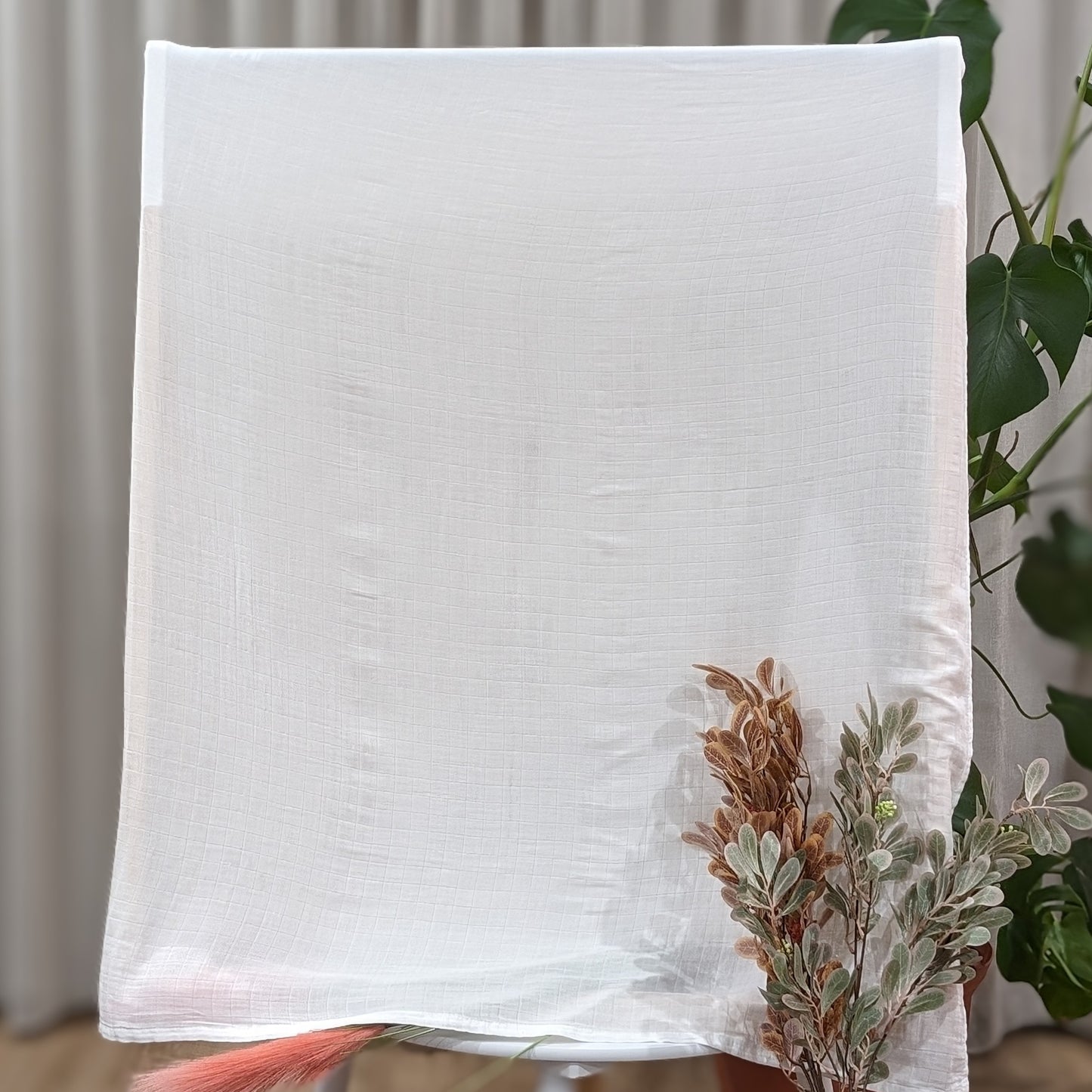 White – Muslin Wrap – Bamboo and Organic Cotton