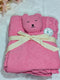 Pink Knitted Blanket & Security Comforter Set - Bubup by Bub2Kids