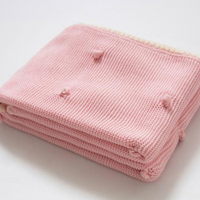 Baby Pink – Premium Knitted Blanket – 100% Organic Cotton