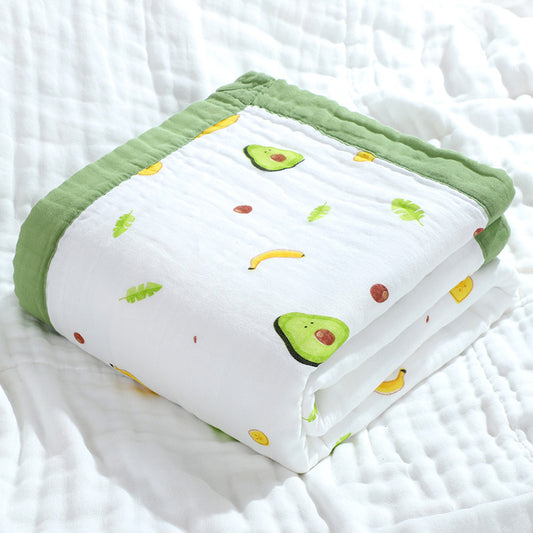 Avocado & Banana – 6 Layers Muslin Blanket – 100% Organic Cotton