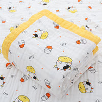 Cow & Milk Bottle – 6 Layers Muslin Blanket – 100% Organic Cotton