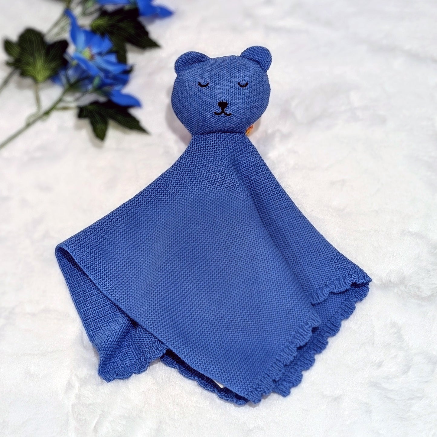 Royal Blue Knitted Blanket & Security Comforter Set - Bubup by Bub2Kids