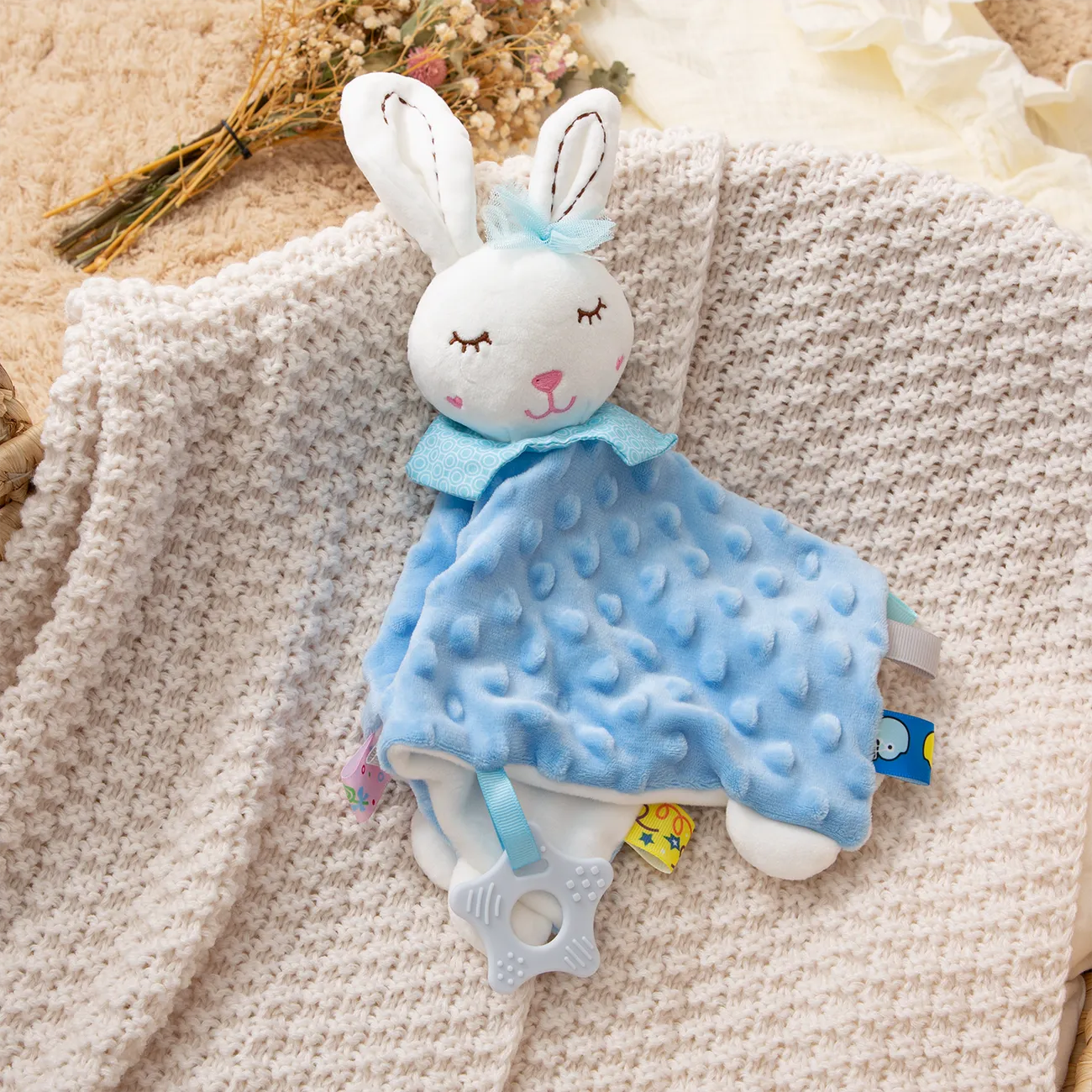 Premium Baby Security Comforter - Rabbit Blue