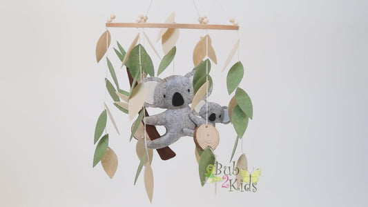 Koala Cot Mobile with Wooden Arm (Handmade)